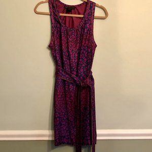 Marc by Marc Jacobs Purple Printed Silk Dress | Size S
